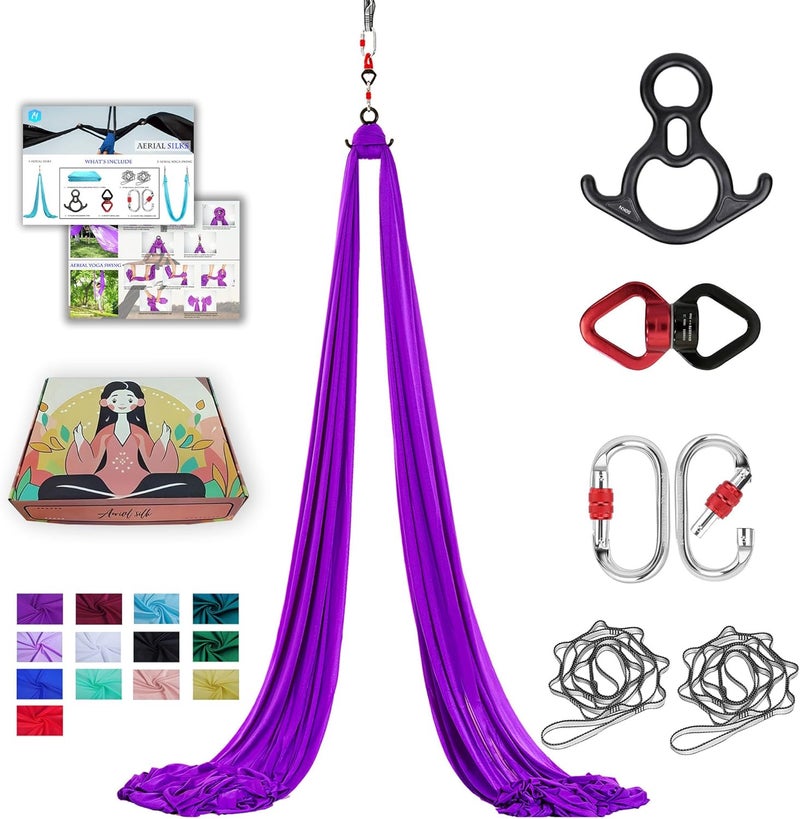 ZYOsJK Aerial Silks 11 Yards Aerial Silks For Home Aerial Yoga Swing Aerial Yoga Hammock Swing Aerial Silk For Gymnastics - Image 1
